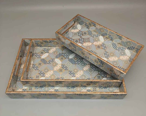 Plateau de service pliable en bois écologique de taille personnalisée, imprimé Meena, plateau décoratif artisanal pour la cuisine et le rangement - Product Image 4