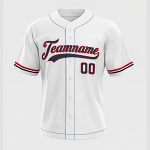 Maillot de baseball personnalisé avec logo par sublimation, 100 % polyester, maillot de softball vierge, t-shirts de baseball entièrement boutonnés - Product Image 1