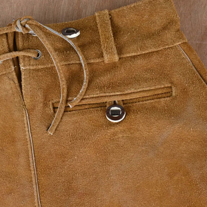 Los Más Vendidos del Oktoberfest 2025, Lederhosen Cortos Bordados Estilo Bávaro Vintage para Hombre, Traje Tradicional Alemán Auténtico, Color Sólido - Product Image 4