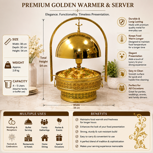 Luxury Brass Roll Top Chafer Dish Food Warmer Buffet Server Hotel Catering Chafing Dish with Lid OEM ODM Custom Manufacturer - Product Image 5
