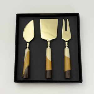 Amazing Stainless Steel Gold <b>Cheese</b> <b>Set</b> Multicolor Resin Handle with Food Safe SetDishwasher Safe <b>Cheese</b> Tools for Kitchenware - Product Image 2