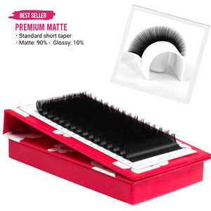 Charmlash Extensions de cils en gros Volume Russe Velours Foncé Mat Cachemire Personnalisables en Vrac Courbures Variées - Product Image 1