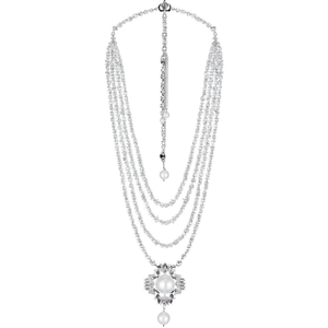 <b>Pearl</b> and American Diamond Bridal <b>Jewelry</b> <b>Set</b> for Women - Product Image 2