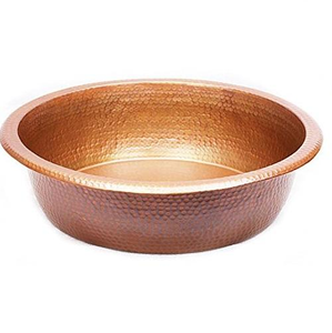 Bol de pédicure en cuivre martelé brillant pour massage des pieds indien et traitement cosmétique, avec bol à ongles, accessoire pour fauteuil de spa - Product Image 1