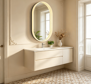 Modern LED Bathroom <b>Mirror</b> Oval Framed Illuminated <b>Vanity</b> <b>Mirror</b> Wall Mounted for Hotel Home - Product Image 3