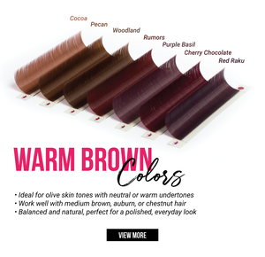 Charmlash - Cils individuels en gros - Extensions de cils brun foncé - Extensions de cils naturelles - Extensions de cils brun clair les plus vendues - Product Image 2