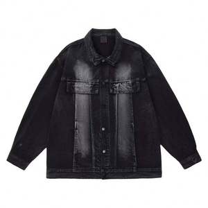 Men's Hooded Denim <b>Jacket</b> with Single Button Closure Breathable & Quick Dry 100% Cotton Fabric - Product Image 1