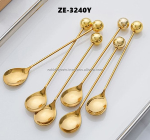 Juego de cubiertos de acero inoxidable de lujo con abalorio vintage Cubiertos chapados en oro con acabado de espejo de oro rosa para fiestas ZahidExports - Product Image 2