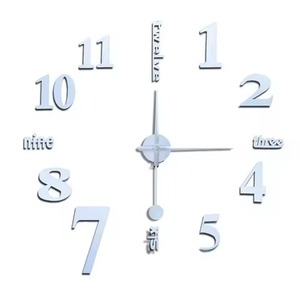 <b>Modern</b> Black Metal <b>Wall</b> <b>Clock</b> Abstract Geometric Design Quartz Analog Silent Living Room Decor Hanging Style <b>Wall</b> <b>Clock</b> - Product Image 3