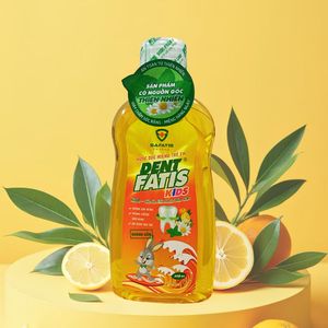 Bain de bouche naturel pour enfants à l'orange, ingrédients doux, sans alcool, antibactérien, renforce les dents et les gencives - Product Image 5