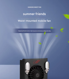 Ventilador de Cuello/Cintura GongTian W920B, Potente Motor sin Escobillas, Funciona con Batería, para Exteriores, con Control de Botones - Product Image 2