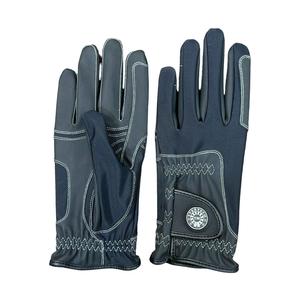 Equestrian Horse Riding Gloves Hook Loop Closure Summer Stretch Fabric Back Synthetic Leather Palm UV Protection Outdoor - Product Image 1