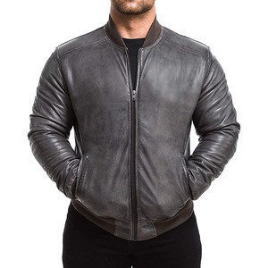 Stylish Men's Genuine <b>Leather</b> <b>Jacket</b> with Fur Trim Stand Collar <b>Long</b> Sleeve High Quality Winter Streetwear - Product Image 1