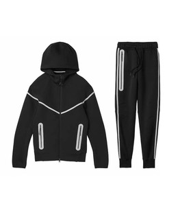 Conjunto Deportivo Personalizado para Hombre, Sudadera con Capucha y Pantalones Jogger, Diseño 2 en 1, Ligero, de Forro Polar Técnico, Secado Rápido, Reflectante, con Cierre, OEM ODM - Product Image 1