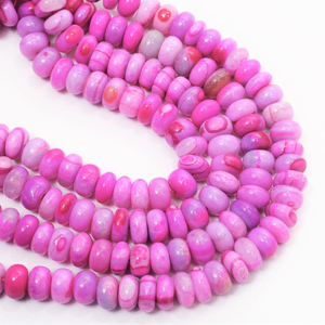 Hermosas cuentas de ópalo de color rosa oscuro con puntos morados, forma redonda y lisa, cuentas de ópalo rosa morado de 6-9 mm, ópalo de calidad AAA, joyería. - Product Image 6