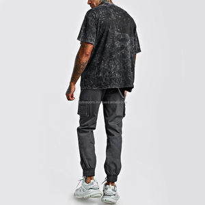 Logotipo personalizado lavado ácido en blanco gráfico camisetas estilo Vintage peso pesado algodón Oversize hombres Vintage impresión lavado ácido camiseta - Product Image 6