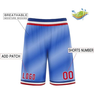 กางเกงบาสเก็ตบอลชายแบบ Color Block พิมพ์ลาย Sublimation แห้งเร็ว สไตล์สปอร์ต เอวยางยืด ผ้าตาข่าย ดีไซน์ไล่เฉดสี - Product Image 6