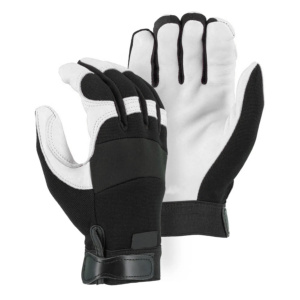 Mechanic Gloves for Industrial Hand Protection Cowhide Grain Leather Mechanical Gloves With Breathable Spandex Laminated Back - Product Image 6