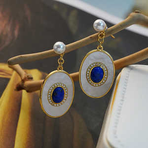 Pendentif ovale en cuivre et lapis-lazuli naturel avec sertissage clos, collier classique pour femme, idéal pour un cadeau - Product Image 5