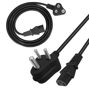 สายไฟ AC ยี่ห้อ SYONG ยาว 1.5 เมตร สำหรับอินเดีย แบบ 3 ขา ใช้กับเครื่องพิมพ์ <span class=keywords><strong>จอ</strong></span>ภาพ ทีวี พีซี <span class=keywords><strong>คอม</strong></span>พิวเตอร์ตั้งโต๊ะ สายไฟทดแทนหลัก 240V 16A หัว C13 สีดำ - Product Image 2