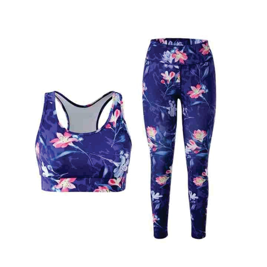 New Arrival Women's Yoga Set 2-Piece Breathable Spandex/Nylon High Quality Gym Wear Elastic Waist Front Design for Fitness