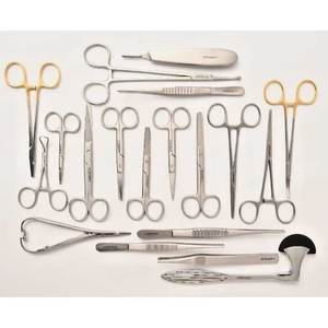 Juego de instrumentos de cirugía general veterinaria, herramientas quirúrgicas de grado alemán, kit quirúrgico veterinario de acero inoxidable en estuche. - Product Image 1