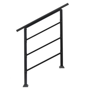 D0102HGNL2Y Corrimano in Ferro Battuto per Esterni, Dispositivo di Assistenza Transitoria per Installazione su 1-3 Gradini - Product Image 1