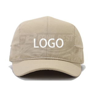Gorra de béisbol deportiva unisex de 5 paneles de sarga, estilo vintage, fina, de ala corta, de secado rápido, lisa, para primavera y otoño - Product Image 2