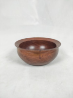 Plateaux ronds en bois de style japonais, petit ensemble de bols en bois pour la cuisine, ensemble de 4 bols de service en bois d'acacia pour salade et soupe
