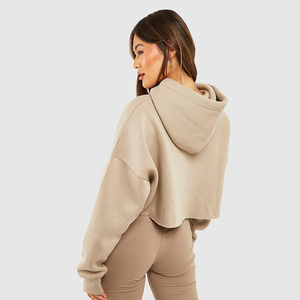 Vêtements de sport personnalisés en gros, écologiques, à séchage rapide, épais, surdimensionnés, avec fermeture éclair, à capuche, pour femme, 100 % coton, pour l'hiver - Product Image 5