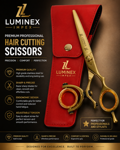 NYBL-55 5.5inch Straight <b>Left</b>-<b>handed</b> <b>Scissors</b> JAPAN 440C Sharp 58-59HRC Hardness Stainless Steel Handle Barber Shears Hair 28 - Product Image 4