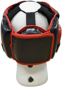 Protège-tête de boxe en cuir PU noir et rouge, équipement de protection pour adultes, unisexe, équipement d'entraînement sportif - Product Image 4