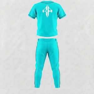 Ensemble de baseball pour hommes de haute qualité, matière 100% polyester, col en V, impression par transfert par sublimation par RIVIAN ATLANTIC - Product Image 3