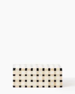 Premium Quality Black White Resin Inlay Mdf Geometric Rectangular Storage <b>Box</b> Double Tier <b>Stackable</b> Jewelry Organizer Decorative - Product Image 3