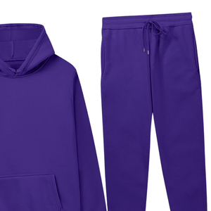 Purple Plus Size Pullover <b>Hoodie</b> Tracksuit Jogger Pants Men Women Winter Casual Sportswear Breathable OEM Custom Logo - Product Image 5
