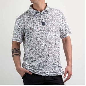 Vêtements de golf en coton grande taille pour hommes, de qualité supérieure, luxe, performance, impression par sublimation intégrale, polos de golf. - Product Image 3