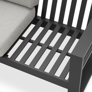 Conjunto de Sofás Contemporáneos para Exteriores, 4 Plazas, Resistentes a la Intemperie, Muebles de Jardín, Cojines Beige, Estructura de Madera Maciza - Product Image 4