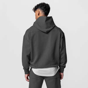 Sweat à capuche zippé pour homme 100% Coton molletonné épais, coupe classique, respirant, séchage rapide, pour le sport, l'entraînement et la gym, personnalisable avec logo - Product Image 3
