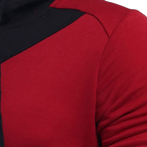 Men's Solid Red <b>Black</b> Hooded <b>Sweatshirt</b> Raglan Sleeve Regular Fit Casual Knitted Cotton Hoodie Pocket Design Autumn Wear - Product Image 4
