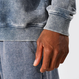 Sudadera con Diseño de Logotipo Personalizado para Hombre, Lavado Ácido, Fabricación Profesional, Cuello Redondo, Algodón - Product Image 6