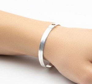 Bracelet Serpent en Argent Sterling 925, 6,50 Grammes |   Bracelet en argent massif en forme de serpent pour femmes et hommes |   Bijoux fins en gros - Product Image 3