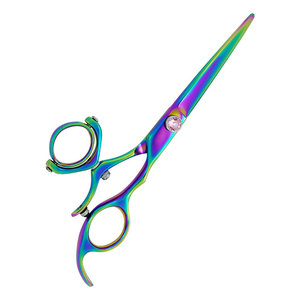 Professional Multi Color Stainless Steel Right-Handed Hair Cutting Scissors Swivel Design <b>Barber</b> Salon Precision Sharp <b>Blade</b> - Product Image 2