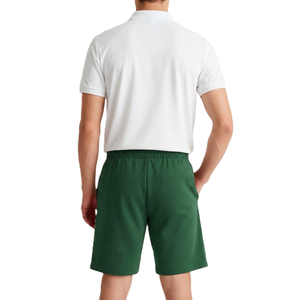 Pantalones Cortos Deportivos de Poliéster para Hombre, Color Verde, con Logotipo Personalizado, Doble Raya Diagonal Blanca, Cintura Elástica, para Entrenamiento Deportivo de Verano - Product Image 4