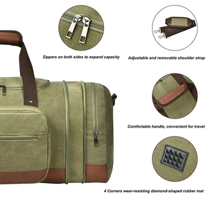 Large Capacity Lightweight Duffle Travel <b>Bag</b> with Customized Logo New Polyester Lining Zipper Closure <b>Duffel</b> <b>Bags</b> - Product Image 4