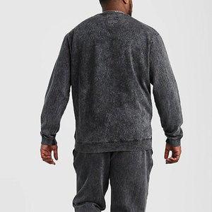 ชุดวอร์มผู้ชายแบบย้อมสีเอซิด พร้อมเสื้อสเวตเชิ้ตและกางเกงจ็อกเกอร์ เนื้อผ้านุ่ม สวมใส่สบาย เหมาะสำหรับใส่ในชีวิตประจำวัน ชุดลำลอง - Product Image 4