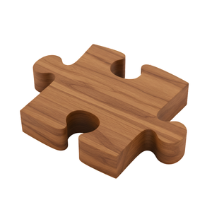 Sous-verres en bois d'acacia au design attrayant, lot de 4 pièces, élégants, pour cadeau de fête des Mères et des Pères, avec logo personnalisable pour maman et papa, articles artisanaux - Product Image 5