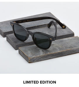 Montures de lunettes unisexes en corne de buffle noir et marron avec motif animal, plaques en corne naturelle, colorées et élégantes - Product Image 3