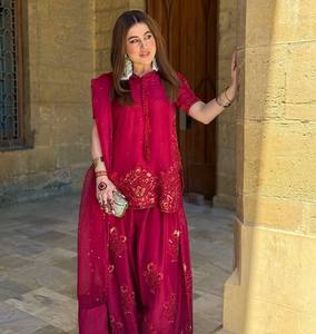 Ropa Paquistaní Antra Lifestyle para Mujer, Traje Étnico con Bordado Intenso, Farshi Salwar Kameez, Traje Salwar hasta la Rodilla, Estilo Bollywood Indio - Product Image 2