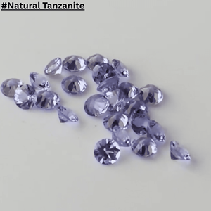Venta al por mayor de tanzanita natural facetada de forma redonda, piedra preciosa suelta para la fabricación de joyas, tamaño pequeño, de 1 mm a 3 mm. - Product Image 1