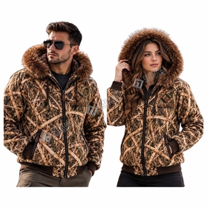 <b>Men</b> Solid Autumn Hunting Hoodie Warm Outdoor Hooded <b>Jacket</b> <b>Fleece</b> <b>Lined</b> <b>Waterproof</b> Softshell Windproof Coat Hiking Gear - Product Image 4